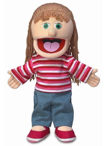 Silly Puppets 14" Emily, Peach Girl, Hand Puppet  - Image 1