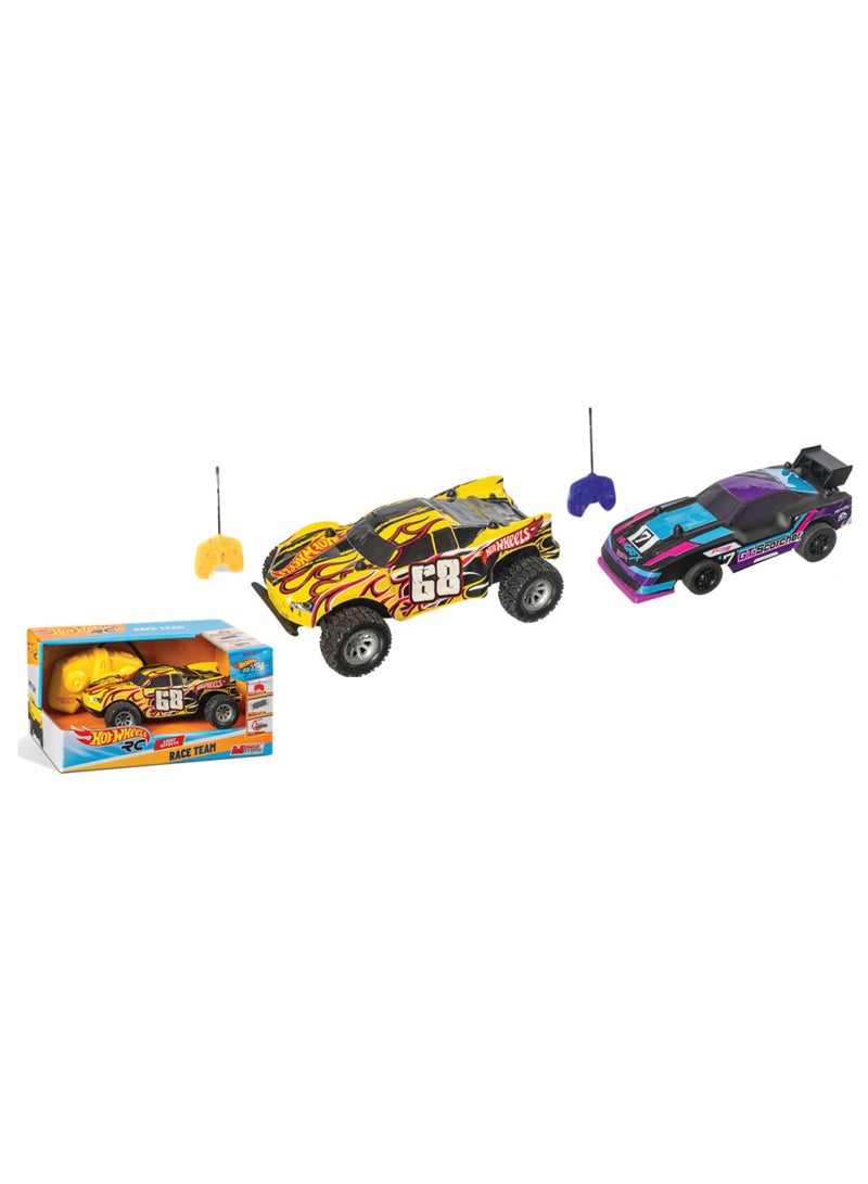 Hot Wheels سيارة تحكم عن بعد هوت ويلز لنبدأ السباق 1/28، متنوعة 1 قطعة (قد يختلف النمط واللون) كل واحدة تباع بشكل منفصل، تعمل بالبطارية | سيارة سباق | سيارة للعرض | مركبة لعبة | هدية لجمع الهدايا والأطفال - Image 3