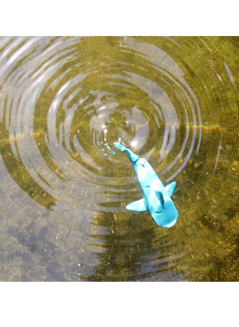 Mini Electric RC Shark Boat for Kids, Remote Control Swimming Toy for Pool Fun, Perfect Birthday Gift in Blue - Image 3
