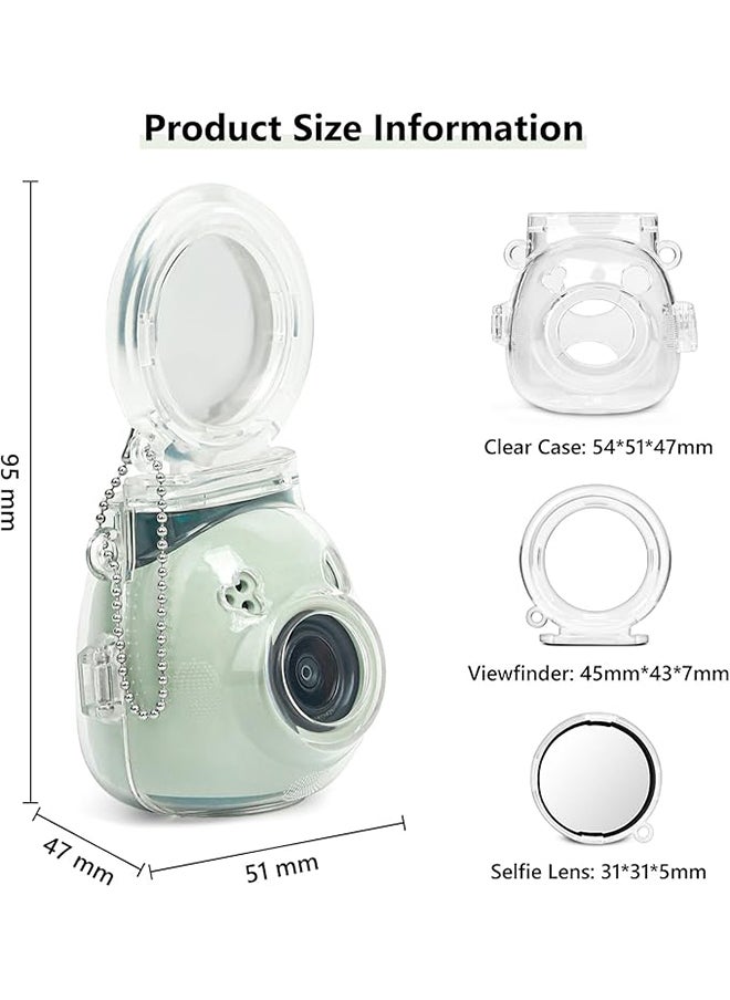 O Ozone Transparent Case Compatible With Fujifilm Instax Pal | Protective PC Case with Selfie Mirror, Hard Shell Cover for Instax Pal- Clear  - Image 3