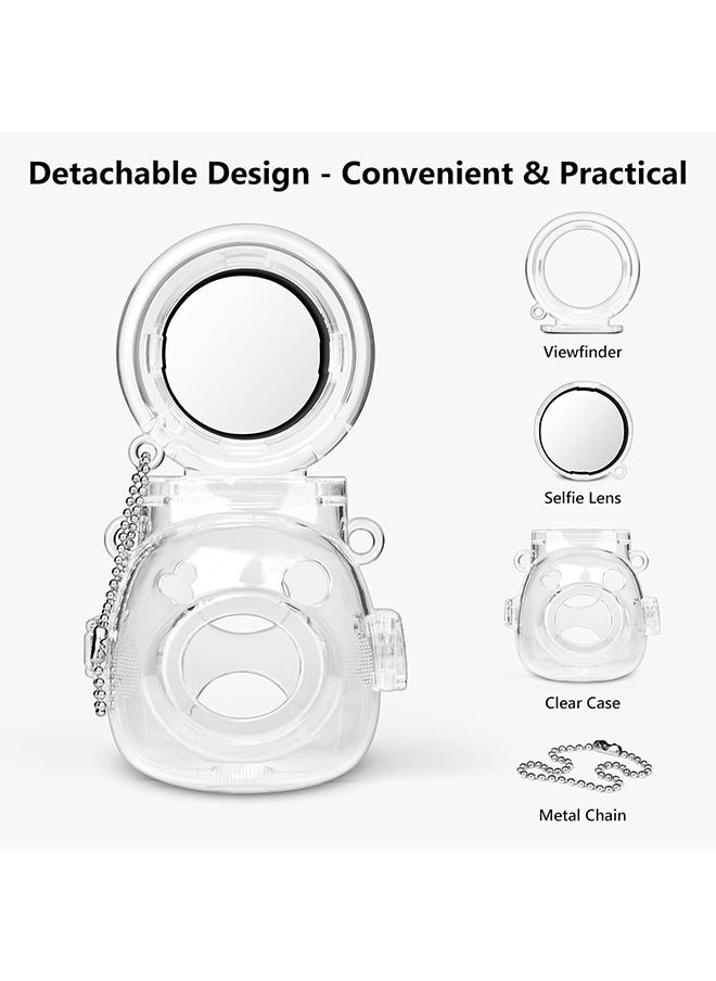 O Ozone Transparent Case Compatible With Fujifilm Instax Pal | Protective PC Case with Selfie Mirror, Hard Shell Cover for Instax Pal- Clear  - Image 5