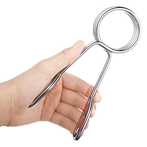 Sumind 4 Pieces 2 Inch Dumbbell Spring Collars Barbell Clamps Locking Collars Clips for Weightlifting Exercise Fitness Training Supplies (Silver) - Image 4