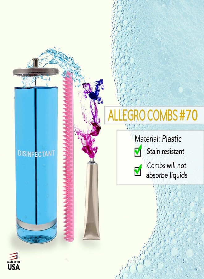 Allegro Combs 3-Row Detangling Comb #70, Light pink - Perfect for Women Curly Hair Stylists, Curl Defining, Made in USA, 1 Piece - Image 4