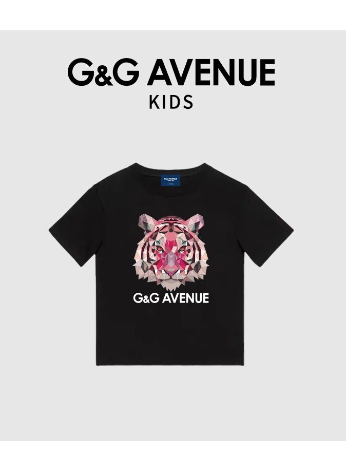 G&G AVENUE Kids T Shirts  Short Sleeve Striped T-Shirt Cotton Tees for Boys or Girls Size 3-12 Years  - Image 2