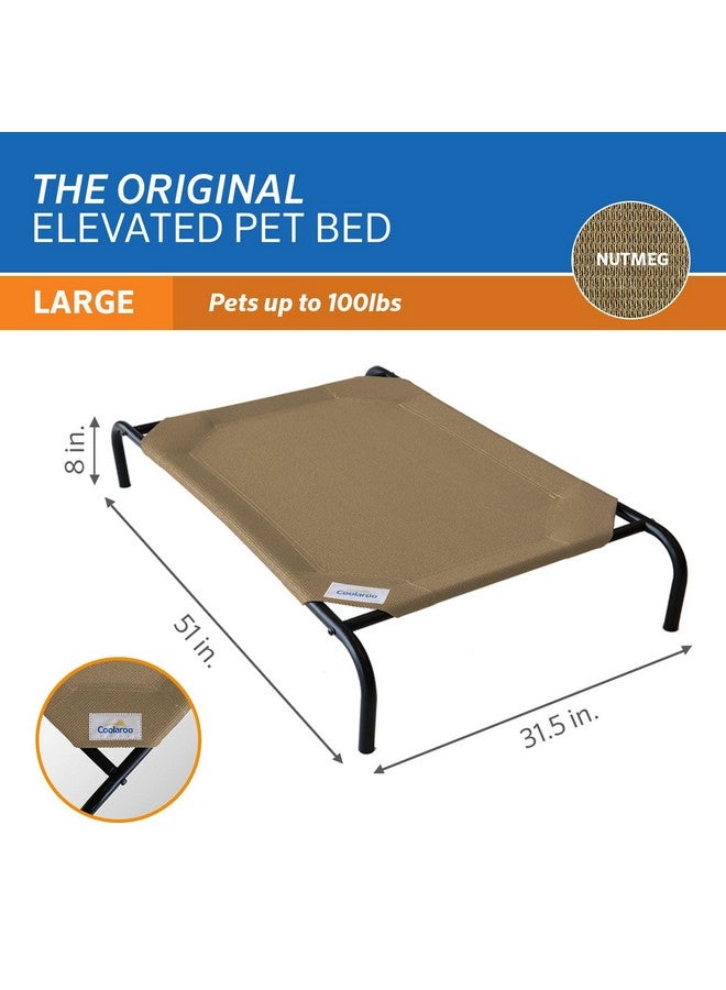 Coolaroo The Original Cooling Elevated Dog Bed, Indoor and Outdoor, Large, Nutmeg - Image 4