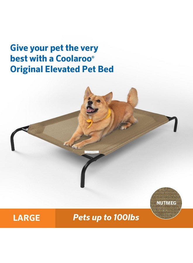 Coolaroo The Original Cooling Elevated Dog Bed, Indoor and Outdoor, Large, Nutmeg - Image 2