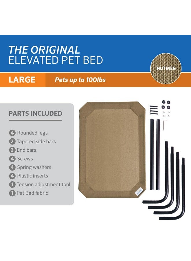 Coolaroo The Original Cooling Elevated Dog Bed, Indoor and Outdoor, Large, Nutmeg - Image 5