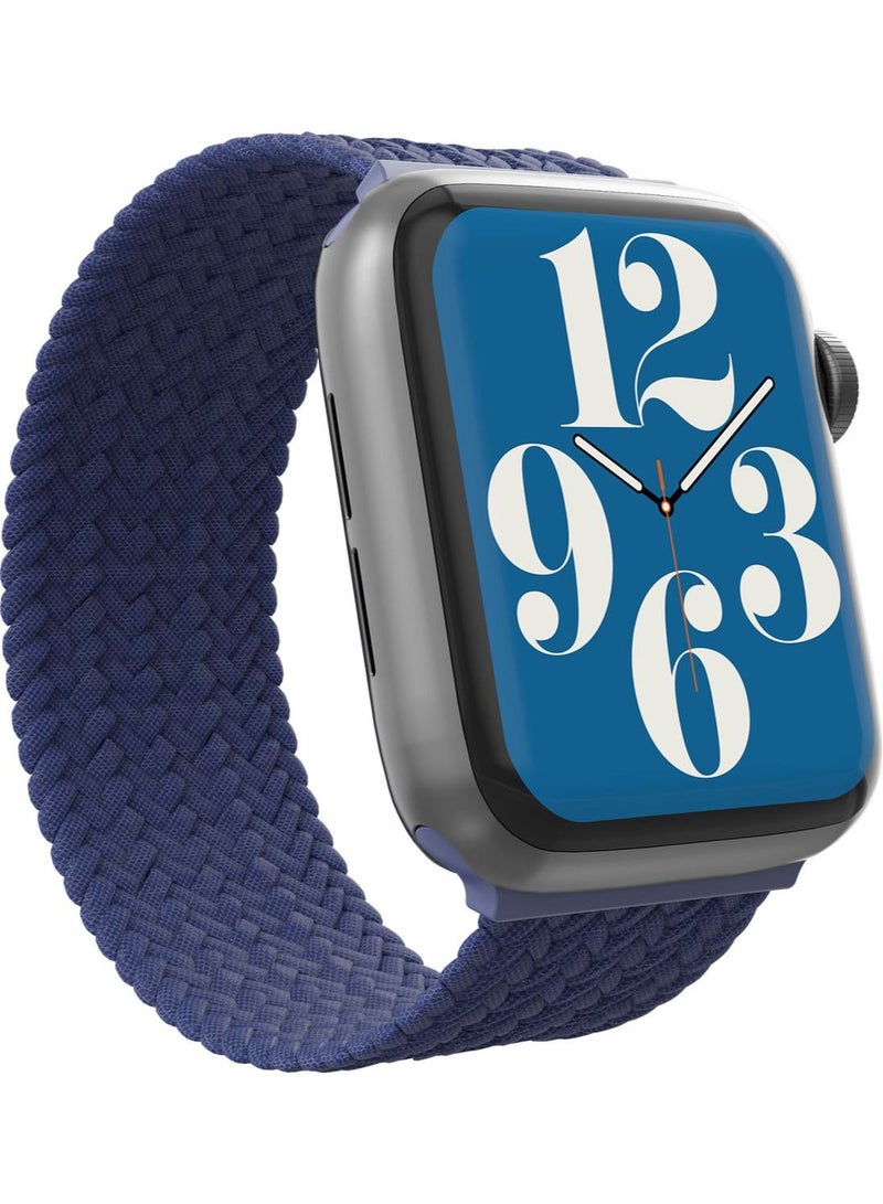 Gear4 Braided Apple Watch Series 8/7 (45mm), Series 6/SE/5/4 (44mm) and Series 3/2/1 (42mm) Band - Navy Blue - Image 1
