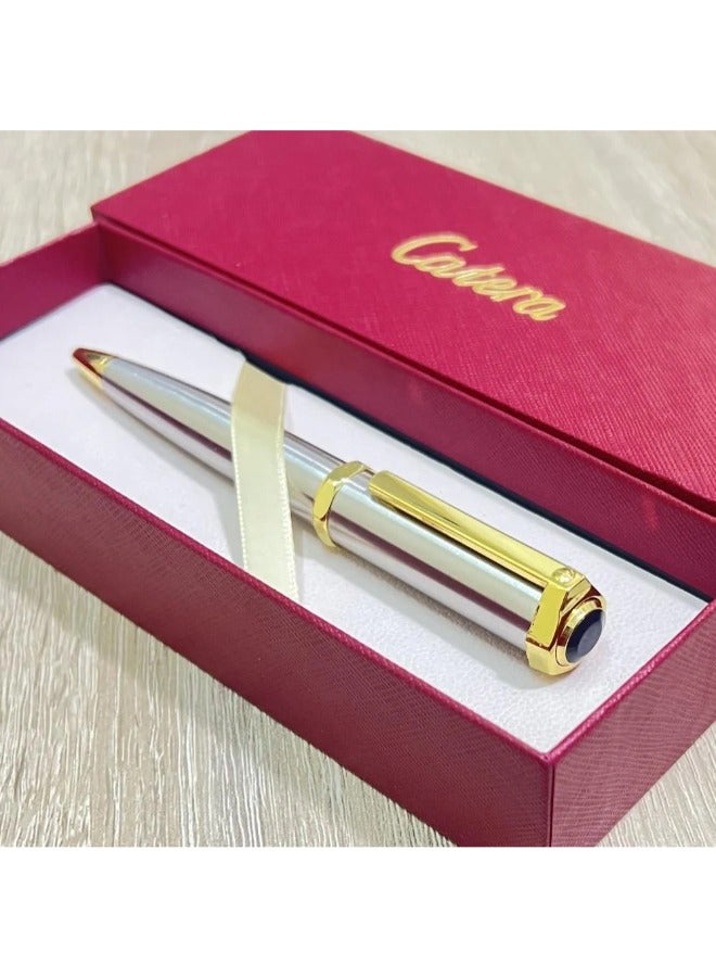 كاتيرا قلم بجودة و اناقة عالية بتصميم مريح وسلس باللونين الفضي و الذهبي. - Image 1
