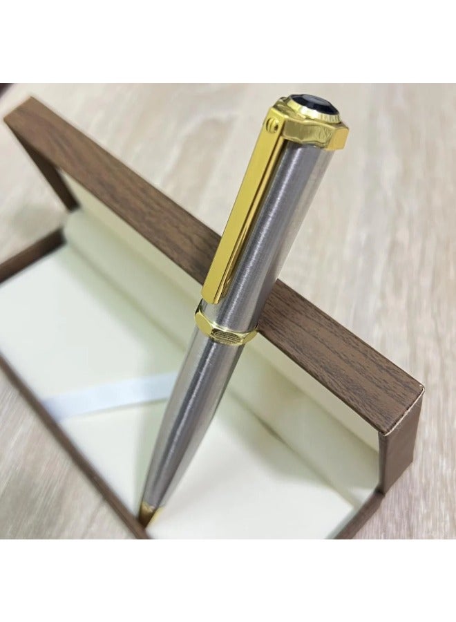 كاتيرا قلم بجودة و اناقة عالية بتصميم مريح وسلس باللونين الفضي و الذهبي. - Image 2