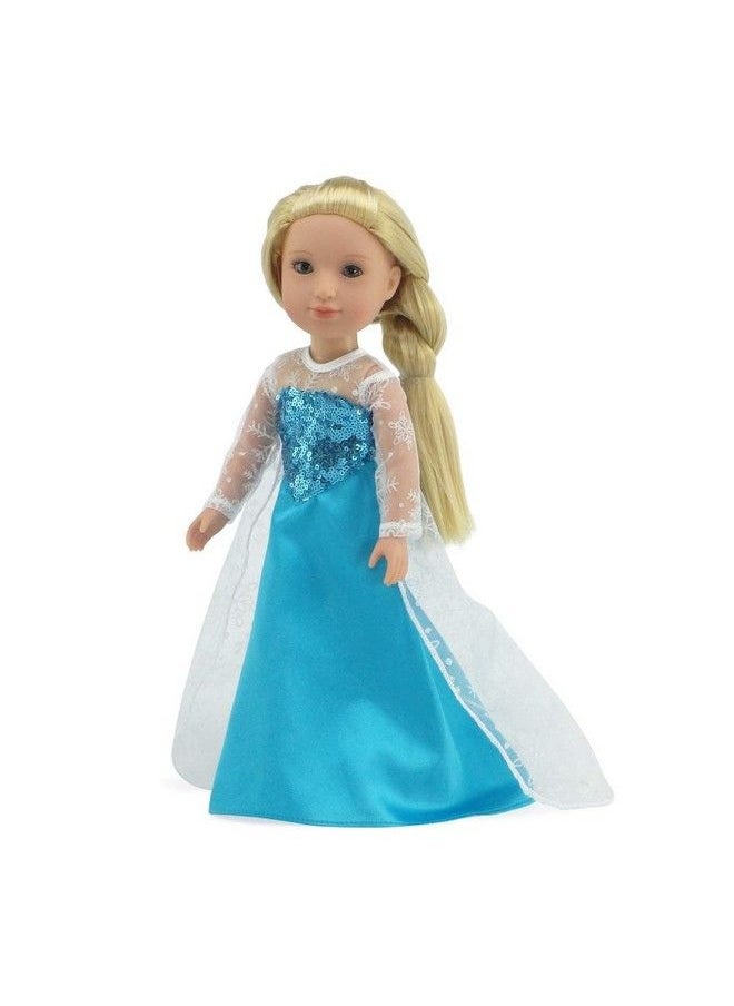 Emily Rose 14 Inch Doll Clothes Clothing Accessories ; Princess Elsa And Anna Inspired 14" Doll Dress Ball Gown Costume Gift Set Outfit Bundle ; Fits Most 14" 14.5" Hard Bodied Dolls  - Image 4