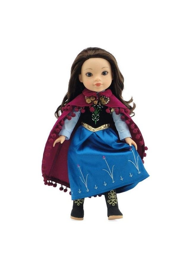 Emily Rose 14 Inch Doll Clothes Clothing Accessories ; Princess Elsa And Anna Inspired 14" Doll Dress Ball Gown Costume Gift Set Outfit Bundle ; Fits Most 14" 14.5" Hard Bodied Dolls  - Image 3