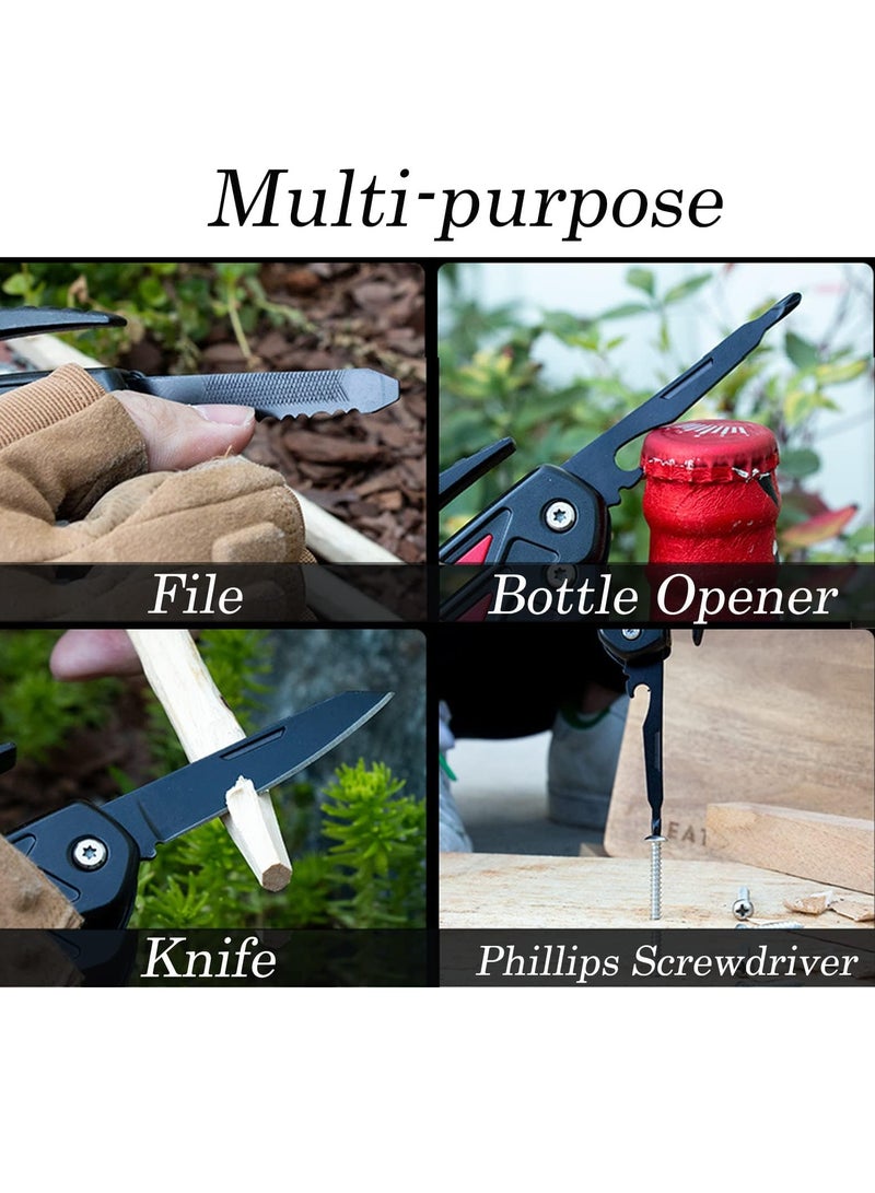 SYOSI Multitool Hammer, Portable 12in1 Multi Tool Gadgets for Men, Camping Accessories Survival Gear, Emergency Tool Hammer for Home or Car, Unique Gifts for Him Boyfriend Husband  - Image 3