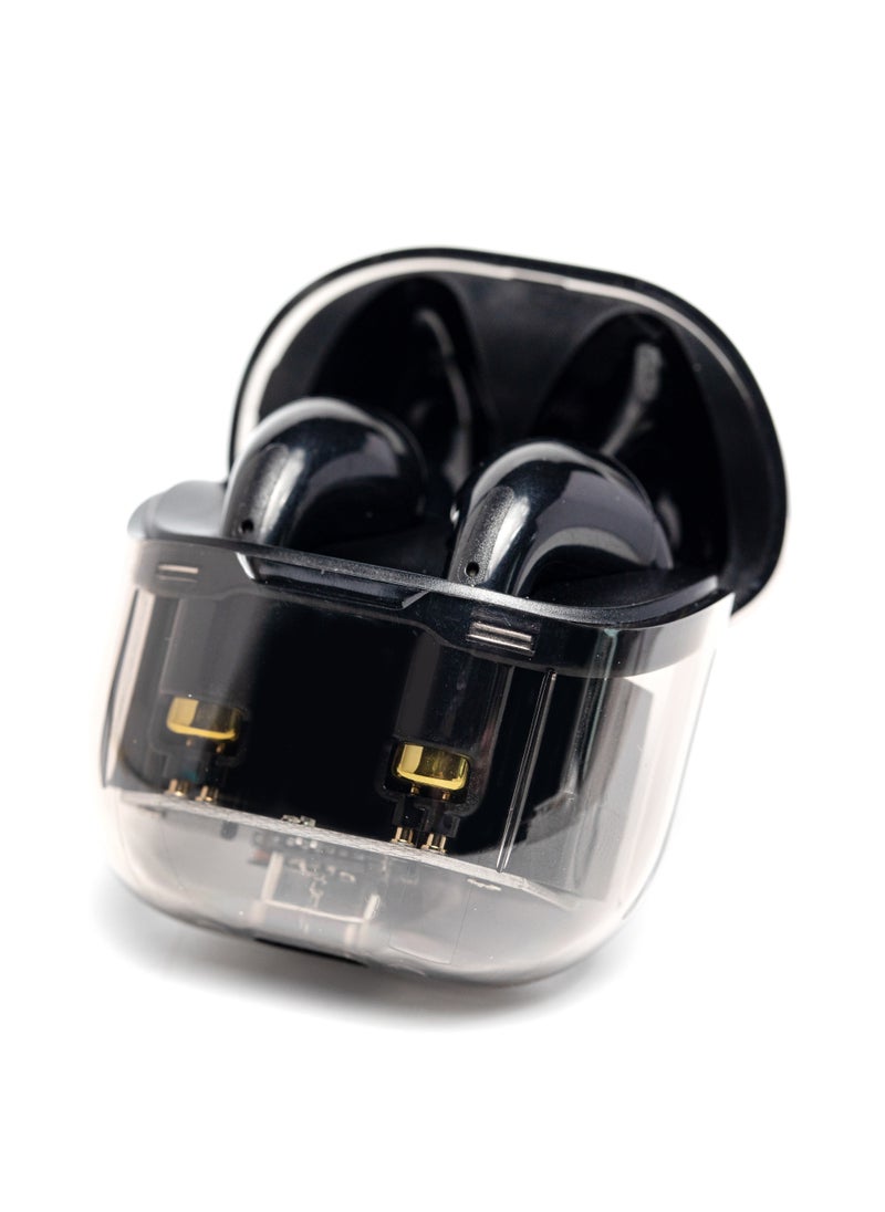 Generic - Transparent Bluetooth Headset True Wireless Smart Noise Cancelling Earbuds Sports E-sports Battery Life Black For iPhone, Android - Image 1