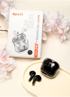 Generic Transparent Bluetooth Headset True Wireless Smart Noise Cancelling Earbuds Sports E-sports Battery Life Black For iPhone, Android  - Image 2