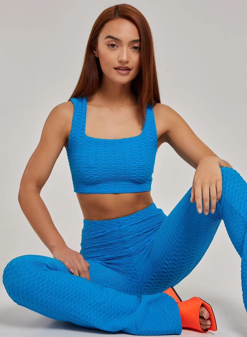 Pink Vanilla  Waffle texture Crop Top for Women | Best Price UAE