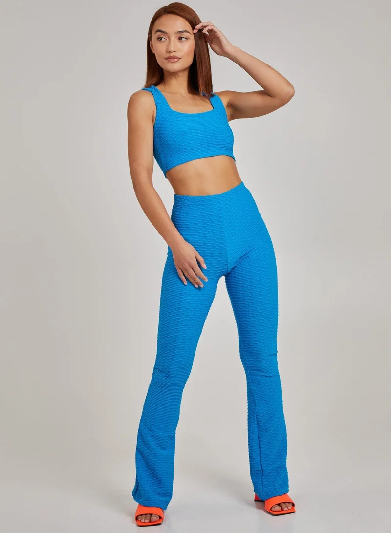 Pink Vanilla  Waffle texture Crop Top for Women | Best Price UAE