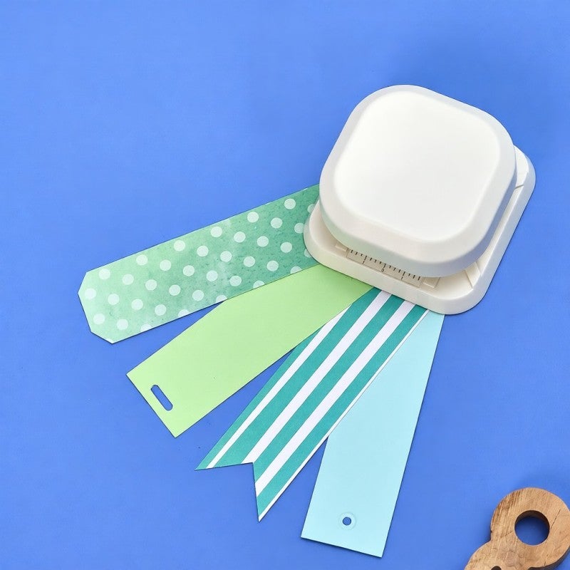 Kw-trio 4 in 1 Corner Cutter Punch with Positioning Plate for Card Making Scrapbooking Photo Cropping, Paper Crimper for 100-300g Card Stock - White - Image 3