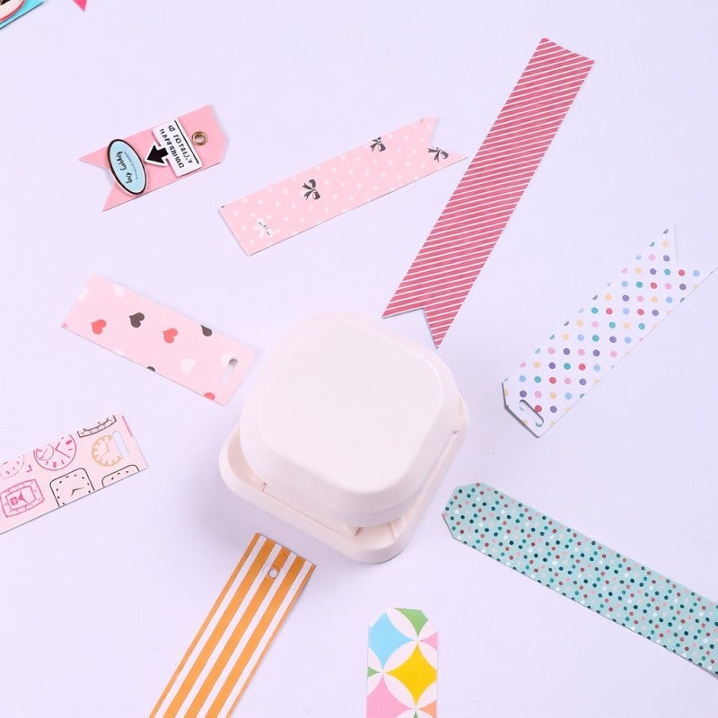 Kw-trio 4 in 1 Corner Cutter Punch with Positioning Plate for Card Making Scrapbooking Photo Cropping, Paper Crimper for 100-300g Card Stock - White - Image 2