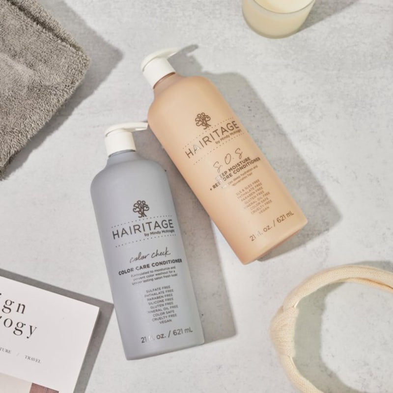 Hairitage S.O.S. Deep Moisture & Restore Deep Conditioner with Safflower Oil for Dry, Thick Hair - Hydrating - for Coily + Curly + Wavy Hair Types - Vegan for Women + Men, 21 fl. oz. - Image 3