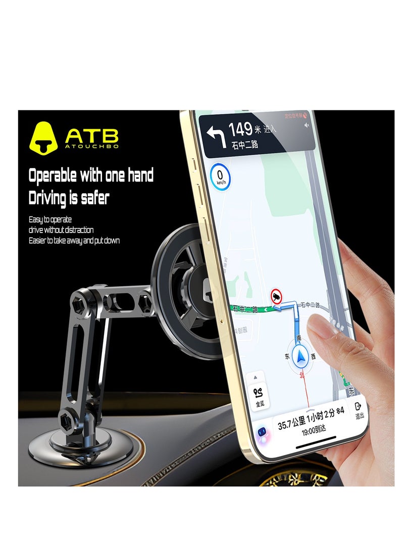 Atouchbo Magnetic Car Phone Holder Advanced Strong Suction Cup Cellphone Stand Mount Phone Holder for Iphone samsung phone mount for car van suv Magsafe car phone mount for iphone 15/14/13/12  - Image 2
