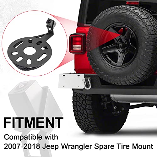 AUTOBABA Car Rear View Back Up Camera Reverse Camera with Wire Adapter Compatible with 2007-2018 Jeep Wrangler Spare Tire Mount Waterproof Wide Angle Removable Camera - Image 2