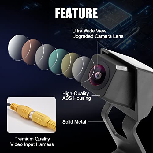 AUTOBABA Car Rear View Back Up Camera Reverse Camera with Wire Adapter Compatible with 2007-2018 Jeep Wrangler Spare Tire Mount Waterproof Wide Angle Removable Camera - Image 3