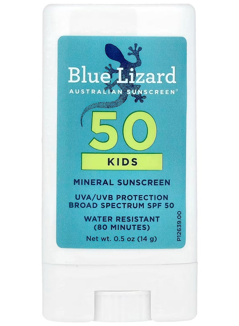 BLUE LIZARD Australian Sunscreen, Kids Mineral Sunscreen Stick, SPF 50, 0.5 oz (14 g)  - Image 2