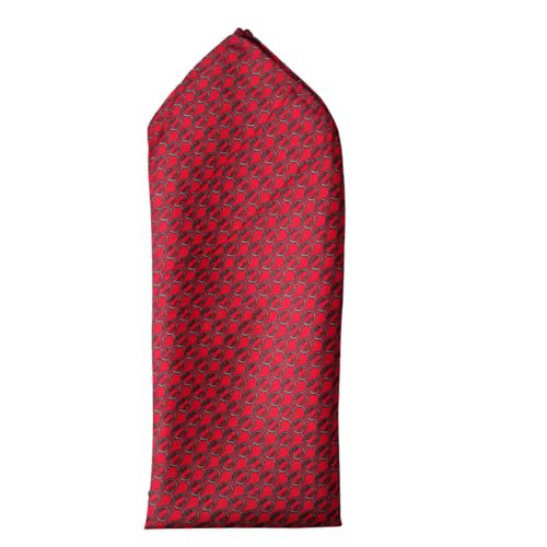 LEONARDI Mens Printed Pocket Square | Satin | Microfiber | 12 x 12 inches | tweed fabric | Superior finishing| Packaging – folder | Red Paisley | (Set of 1) - Image 4