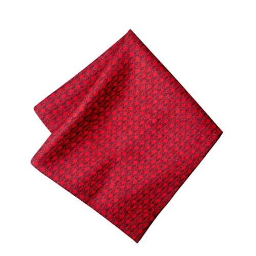 LEONARDI Mens Printed Pocket Square | Satin | Microfiber | 12 x 12 inches | tweed fabric | Superior finishing| Packaging – folder | Red Paisley | (Set of 1) - Image 2