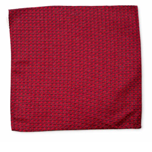 LEONARDI Mens Printed Pocket Square | Satin | Microfiber | 12 x 12 inches | tweed fabric | Superior finishing| Packaging – folder | Red Paisley | (Set of 1) - Image 3