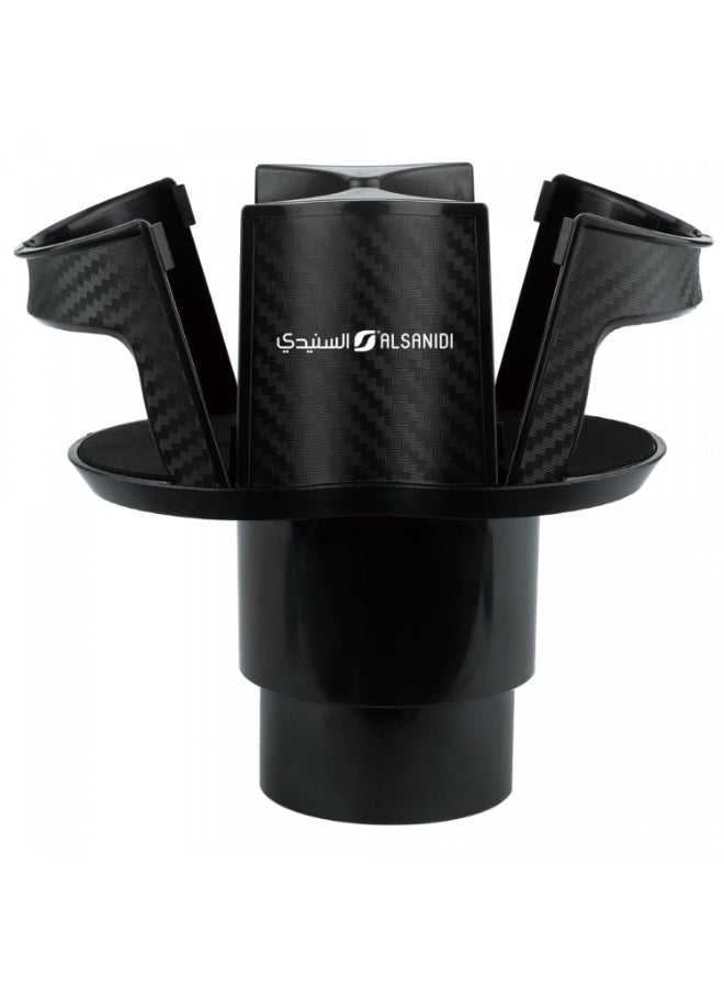 السنيدي، حامل اكواب وهواتف، وحدة منظم لمقعد السيارة الجانبي، اسود، مقاس 14 سم - Image 2