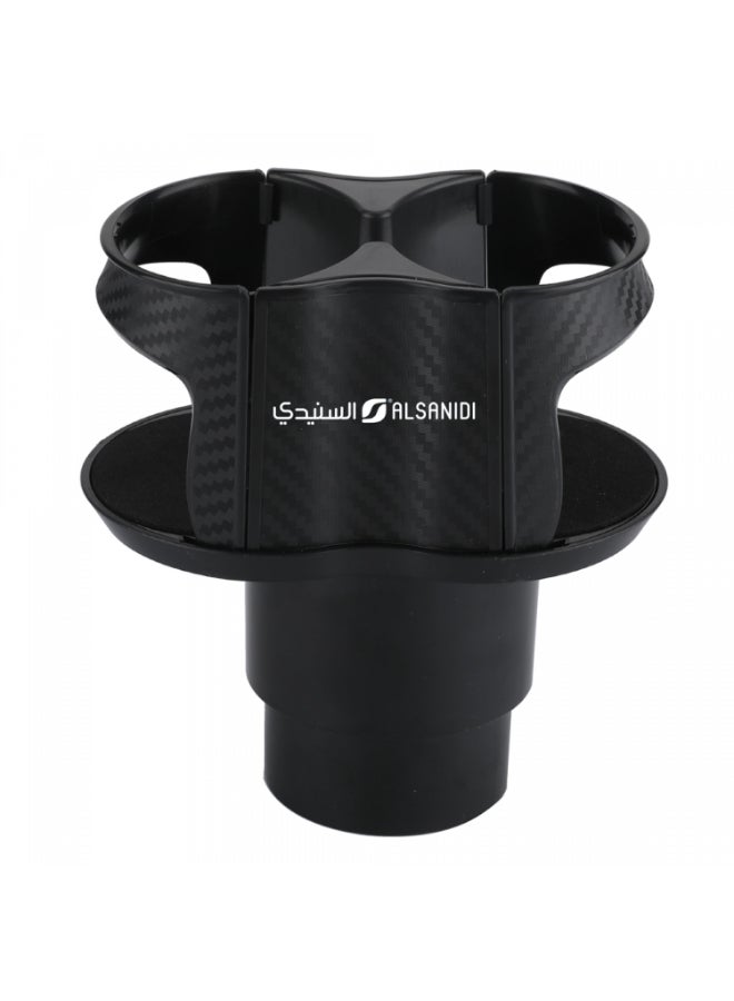 السنيدي، حامل اكواب وهواتف، وحدة منظم لمقعد السيارة الجانبي، اسود، مقاس 14 سم - Image 1