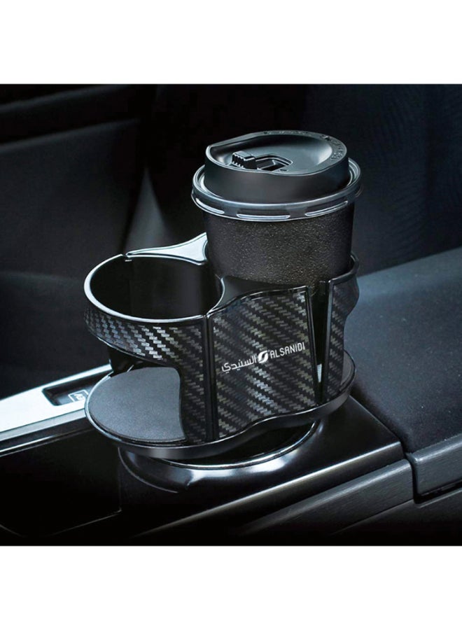 السنيدي، حامل اكواب وهواتف، وحدة منظم لمقعد السيارة الجانبي، اسود، مقاس 14 سم - Image 4