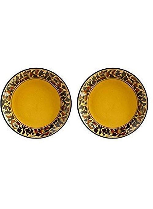Caffeine Caffeine Ceramic Handmade Brown Sehra Combo Dinner Set (10 pcs.)  - Image 2