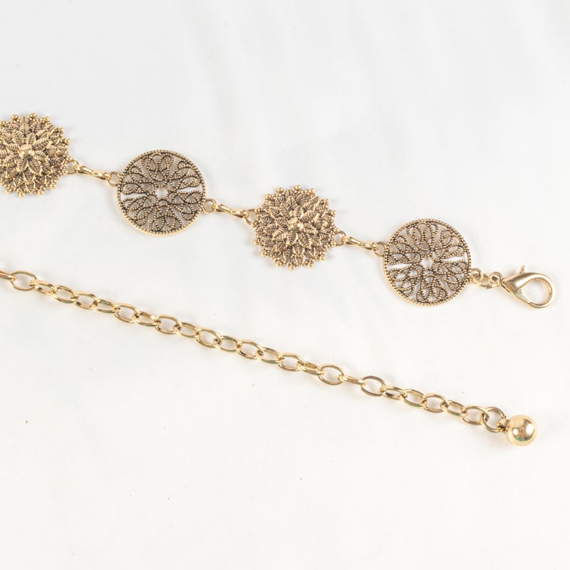 Golden Metal Waist Belt for Women - Image 2