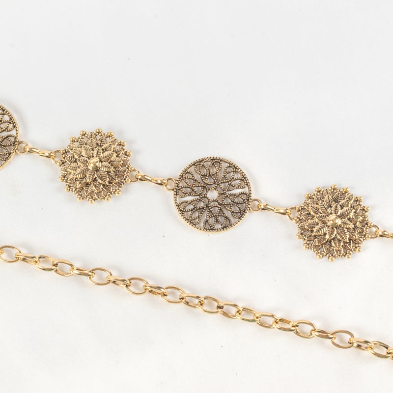 Golden Metal Waist Belt for Women - Image 3