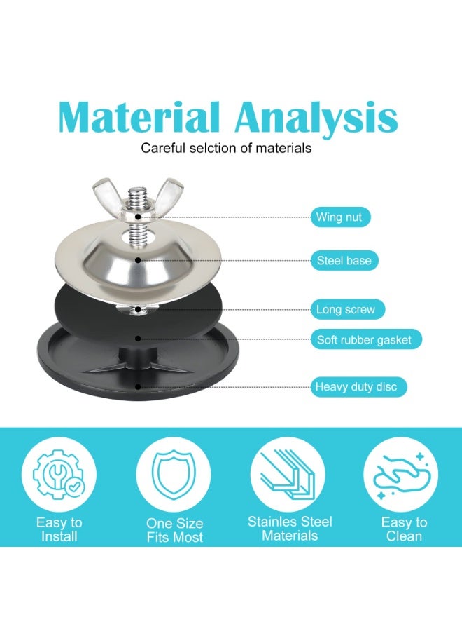 Black Metal Sink Faucet Hole Cover 2 Inch Kitchen Basin Tap Hole Blanking Plug Leak Proof Stopper - Image 3