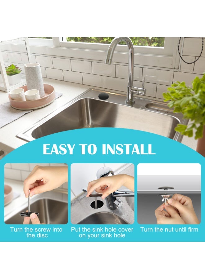 Black Metal Sink Faucet Hole Cover 2 Inch Kitchen Basin Tap Hole Blanking Plug Leak Proof Stopper - Image 4