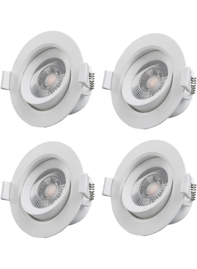 Melfi Adjustable Round Led Downlight 7W 24 For Indoor Home And Office Use (3000K - Warm White -) (Pack Of 4) - Image 1