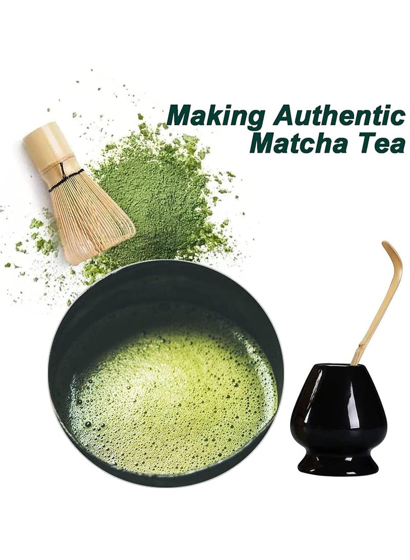 Hihonor Matcha Whisk Set, 4pcs Japanese Tea Set,Matcha Whisk,Traditional Scoop, Matcha Bowl, Ceramic Whisk Holder,Traditional Matcha Tool Set for Matcha Tea Ceremony(Green Spots) - Image 5