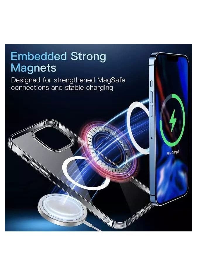 Iphone 14 Pro Case with Magnetic Ring Compatible with Mag-Safe Accessories, Slim Fit, Anti-Yellowing Shockproof Protective Case for Iphone 14 pro  - Image 2