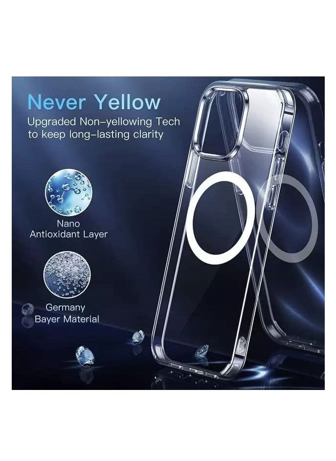 Iphone 14 Pro Case with Magnetic Ring Compatible with Mag-Safe Accessories, Slim Fit, Anti-Yellowing Shockproof Protective Case for Iphone 14 pro  - Image 3