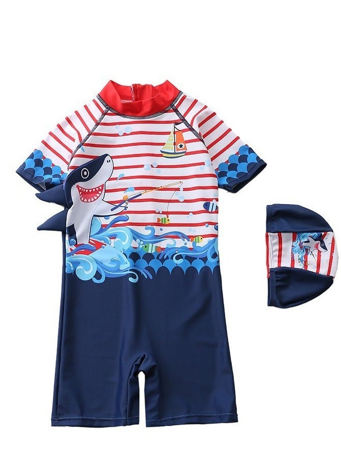 Fashion Kids Cartoon Print Swimsuit 80-90cm