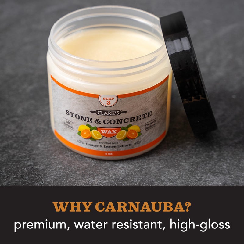 Clark's CLARK’S Stone and Concrete Wax - Soapstone Wax with Orange and Lemon Extracts - Helps Preserve and Protect Against Liquids - Revitalizes Stone Surfaces - Made with Carnauba Wax and Beeswax  - Image 4