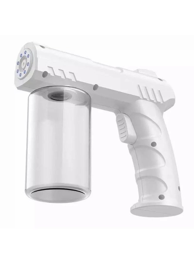Nano Sprayer with Blue Light – Handheld Rechargeable Atomizer Mister, Ultra-Fine Mist Spray for Plants, Disinfection & Home Use (White) - Image 1