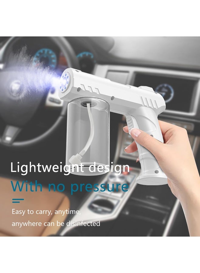 Nano Sprayer with Blue Light – Handheld Rechargeable Atomizer Mister, Ultra-Fine Mist Spray for Plants, Disinfection & Home Use (White) - Image 2