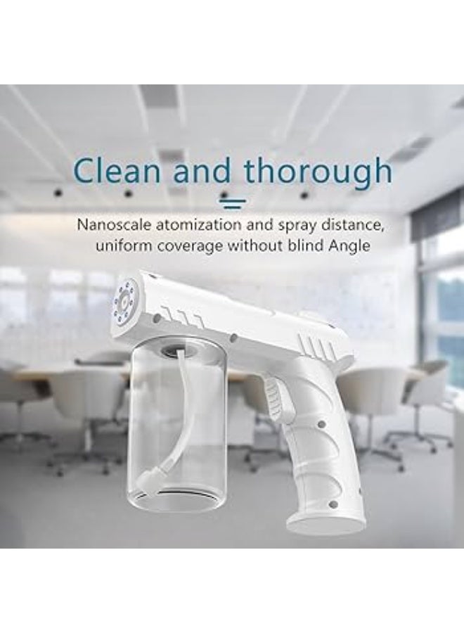 Nano Sprayer with Blue Light – Handheld Rechargeable Atomizer Mister, Ultra-Fine Mist Spray for Plants, Disinfection & Home Use (White) - Image 4