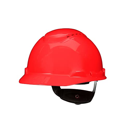 3M Hard Hat SecureFit H-705SFV-UV, Red, Vented Cap Style Safety Helmet with Uvicator Sensor, 4-Point Pressure Diffusion Ratchet Suspension, ANSI Z87.1 - Image 1