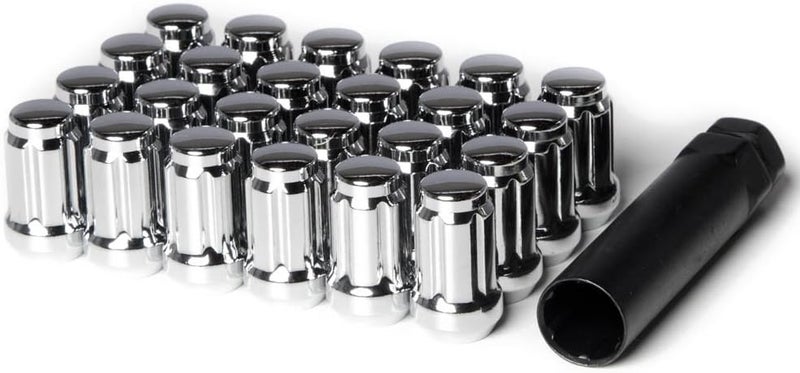 Circuit Performance Spline Drive Tuner Acorn Lug Nuts Chrome 12x1.25 Forged Steel (24pc + Tool) - Image 5